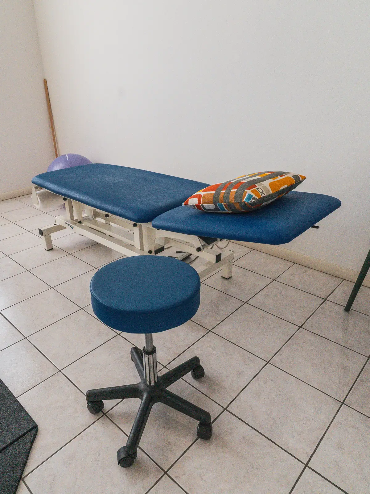 Il lettino dello studio di fisioterapia a Padova