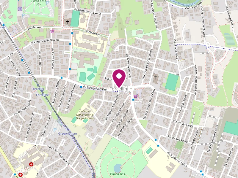 Mappa del quartiere Forcellini, Padova